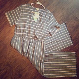 Casual cotton ankle length romper